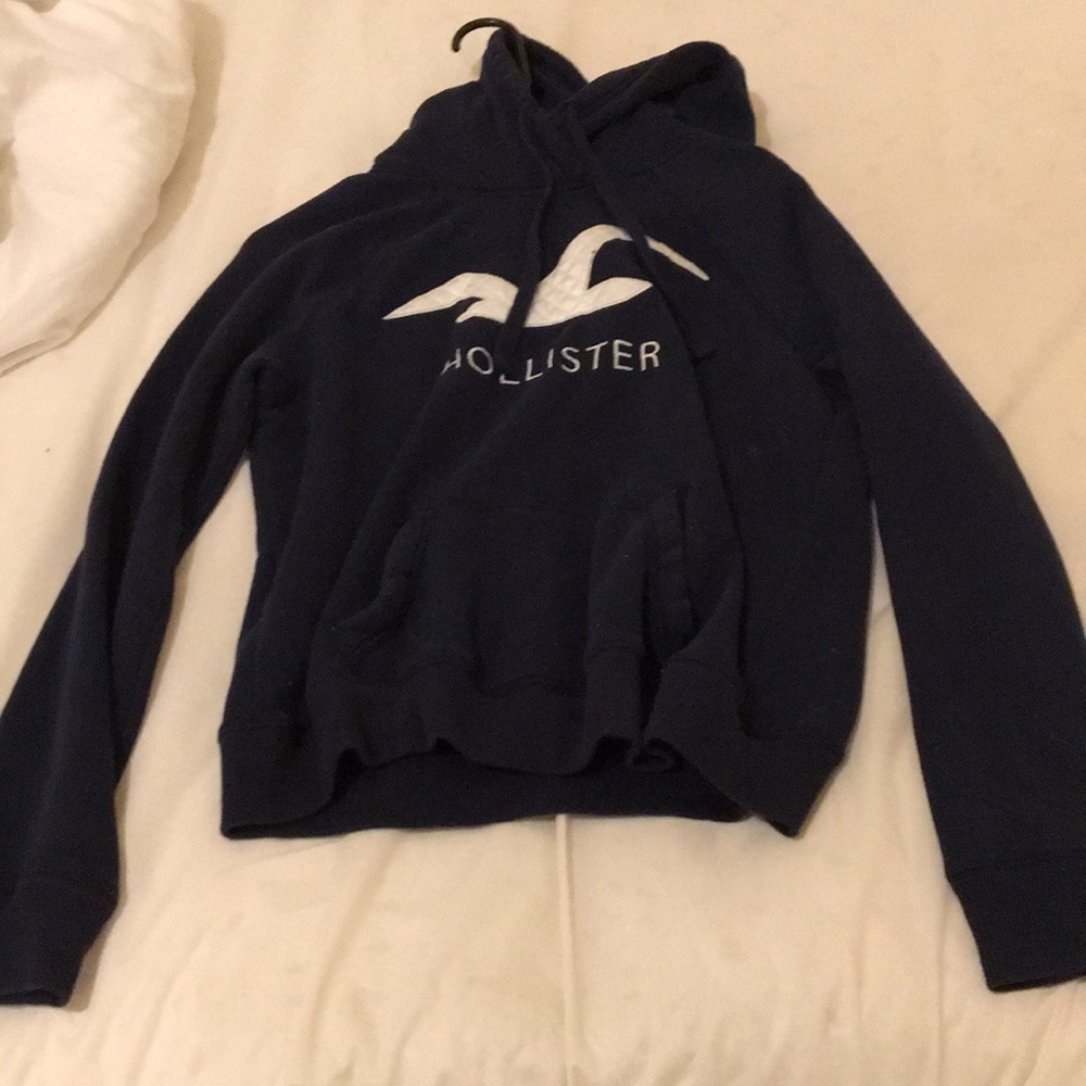 Dark blue hollister hoodie